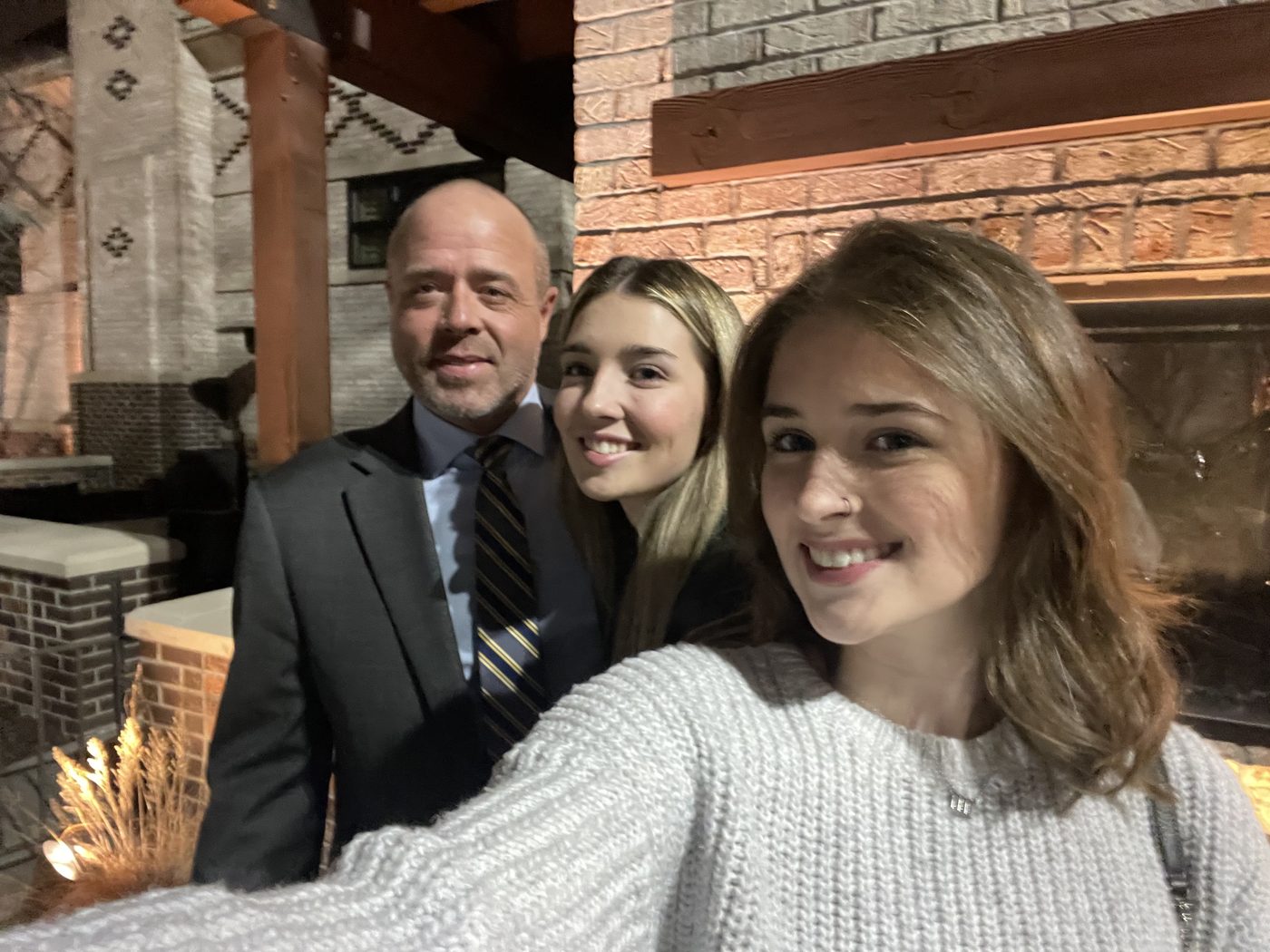 Erik Johnson with his daughters